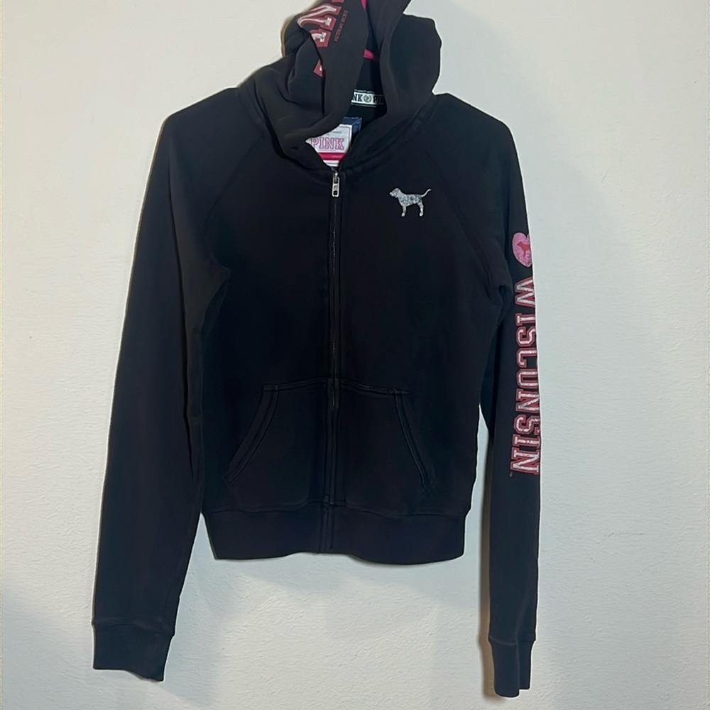 Victoria's Secret PINK x 5th & Ocean University Wisconsin Badgers Hoodie Large